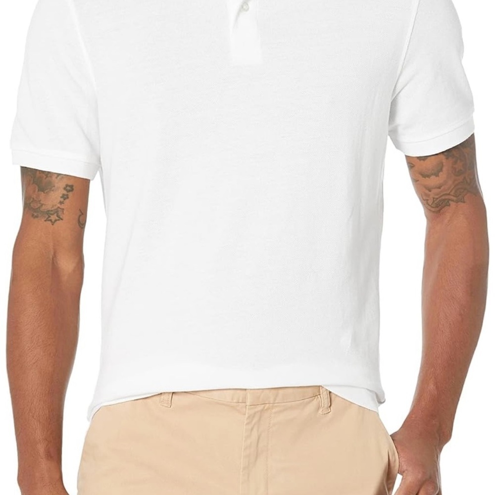 Amazon Essentials Men's Classic White Polo